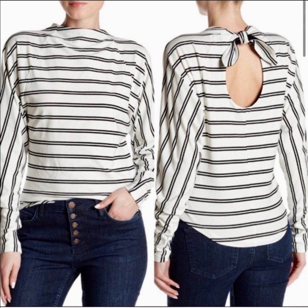 Free People Long-Sleeve Tie Top